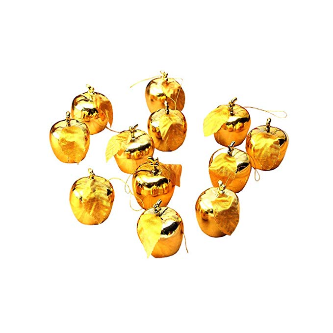 Gold Apple Ornaments
