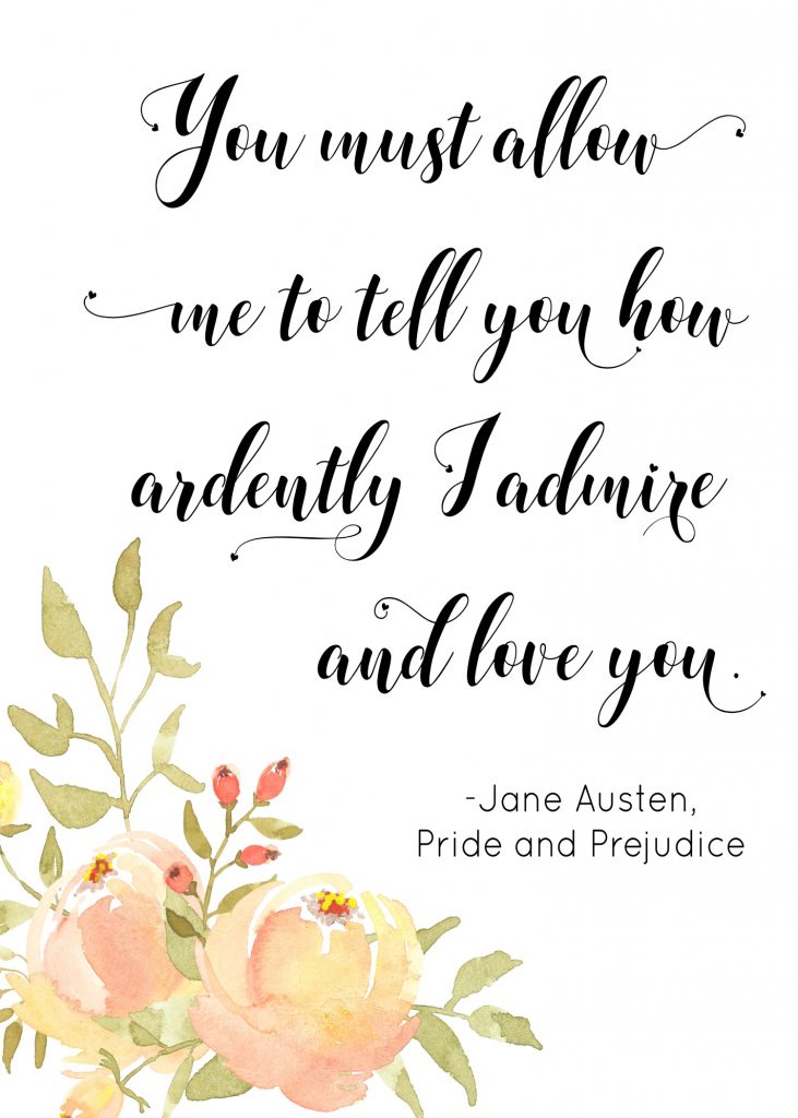 Pride and Prejudice Quote Printable